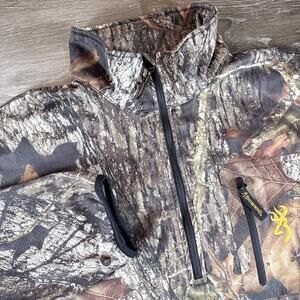 Browning Men's Camo 3/4 Quarter Zip Pull Over Hunting Fleece Size L (42-44)